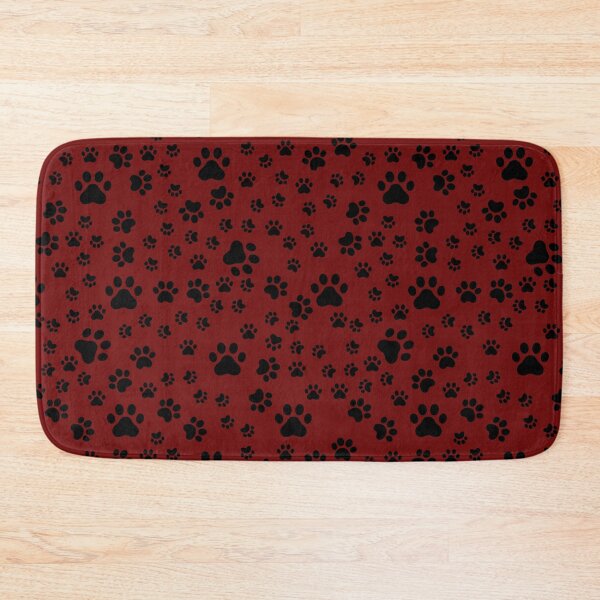 Item preview, Black Paw Prints on Dark Red designed and sold by KSimpson838.