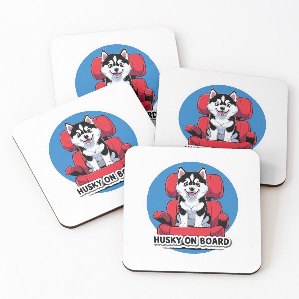 Item preview, Husky On Board | Cute and Funny Dog Travel Design for Car Lovers designed and sold by KiValuate.