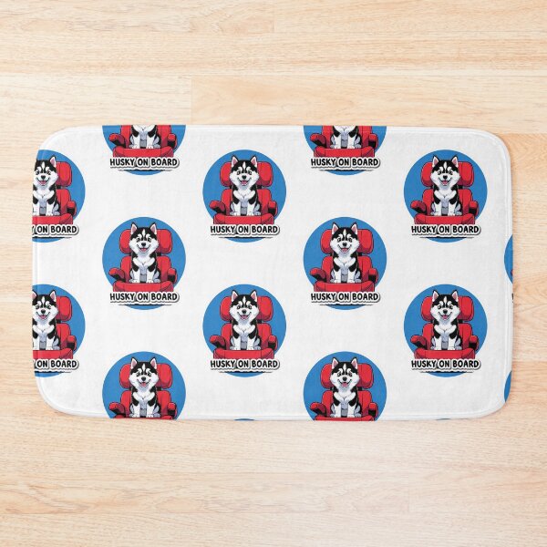 Item preview, Husky On Board | Cute and Funny Dog Travel Design for Car Lovers designed and sold by KiValuate.
