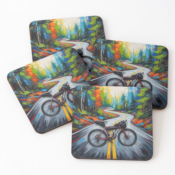 Item preview, Bikepacking Bicycle on the Abstract Art Road designed and sold by All-Shopping.