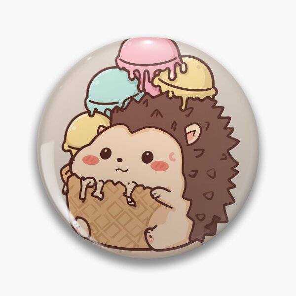 Artikelvorschau, Kawaii Igel-Eiscreme – Niedliche Pastell-Tier-Dessert-Kunst entworfen und verkauft von PawxelArt.