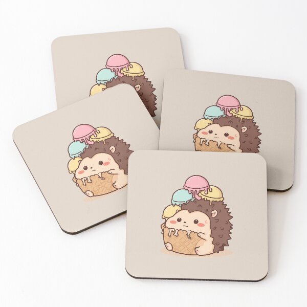 Artikelvorschau, Kawaii Igel-Eiscreme – Niedliche Pastell-Tier-Dessert-Kunst entworfen und verkauft von PawxelArt.