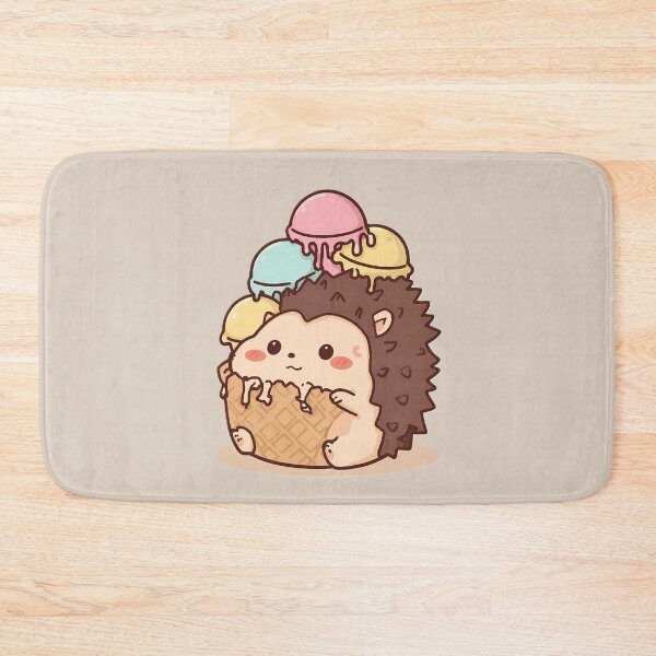 Artikelvorschau, Kawaii Igel-Eiscreme – Niedliche Pastell-Tier-Dessert-Kunst entworfen und verkauft von PawxelArt.