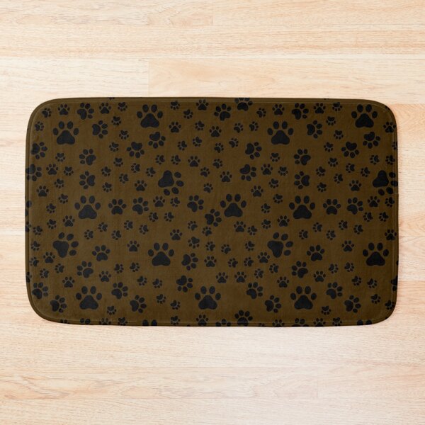 Item preview, Black Paw Prints on Dark Brown designed and sold by KSimpson838.