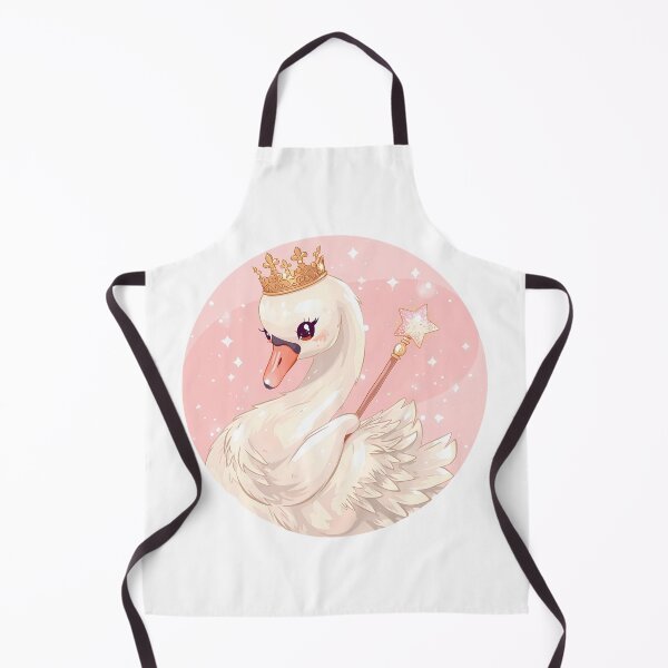 Item preview, ✨ Elegant Kawaii Swan Princess with Crown & Magic Wand designed and sold by PawxelArt.