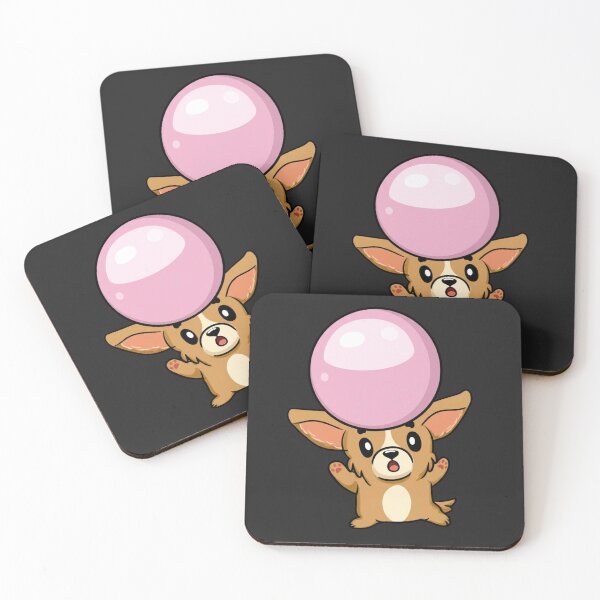 Item preview, Funny Chibi Dog with Bubblegum Balloon – Cute Kawaii Puppy Design designed and sold by ColorSplash123.