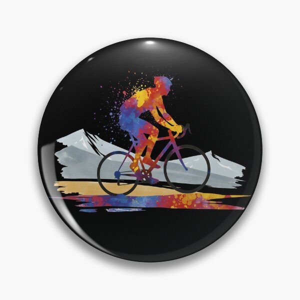 Item preview, Vibrant Watercolor Cyclist Silhouette designed and sold by All-Shopping.
