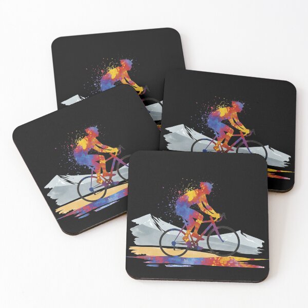 Item preview, Vibrant Watercolor Cyclist Silhouette designed and sold by All-Shopping.