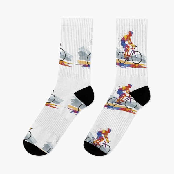 Item preview, Vibrant Watercolor Cyclist Silhouette designed and sold by All-Shopping.
