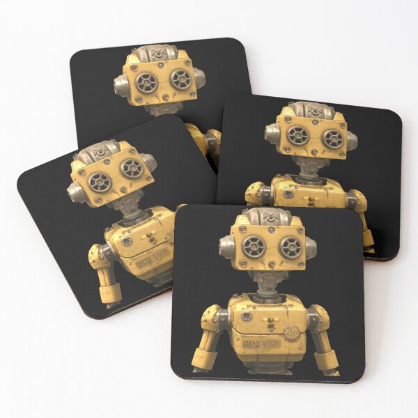 Item preview, Robot Worker Droid Yellow Sci-Fi designed and sold by Static-Fractal.