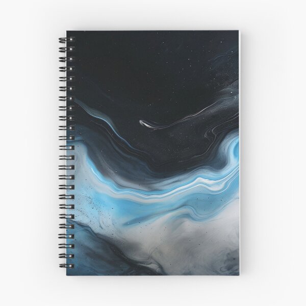 Item preview, Black and sky blue granite pattern designed and sold by saly55887.