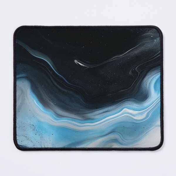 Item preview, Black and sky blue granite pattern designed and sold by saly55887.
