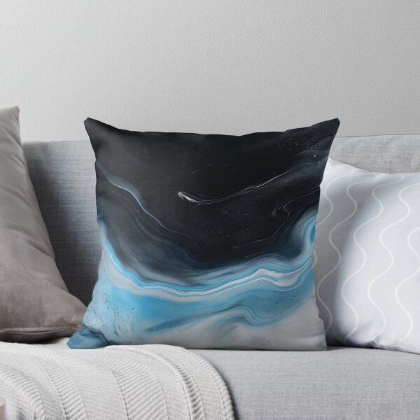 Item preview, Black and sky blue granite pattern designed and sold by saly55887.