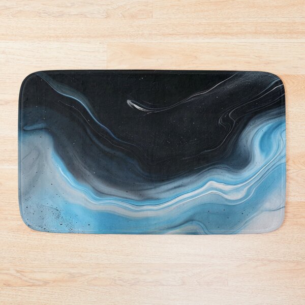 Item preview, Black and sky blue granite pattern designed and sold by saly55887.