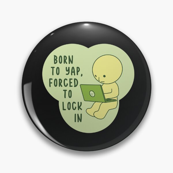 Item preview, Born To Yap Forced To Lock In Smiski Computer designed and sold by KedraJackson0.
