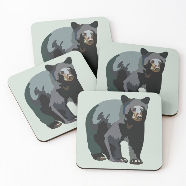 Item preview, A is for American Black Bear,American Black Bear Artwork – Majestic North American Bear Illustration and Wildlife Design designed and sold by PrettylittlepastelUk.