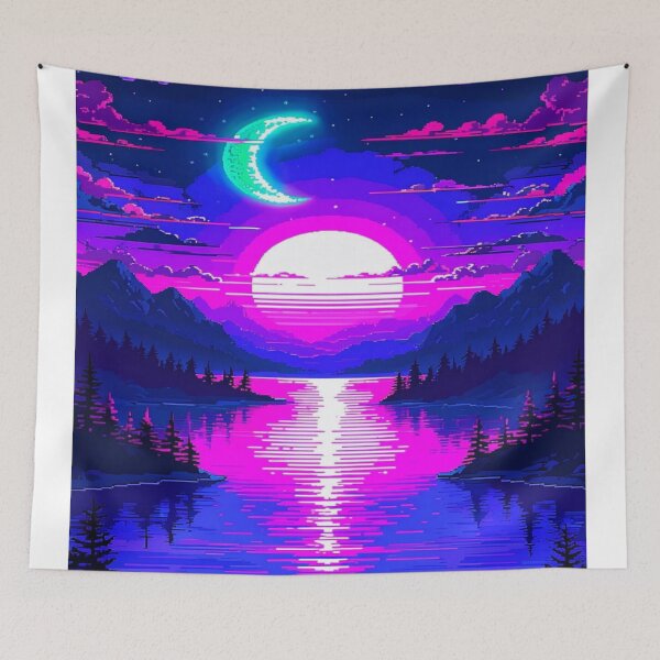 Item preview, moonlight night wallpaper designed and sold by saly55887.