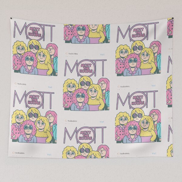 Item preview, Mott the Hoople Vibrant Cartoon Band Tribute designed and sold by EdytheBeckeART.