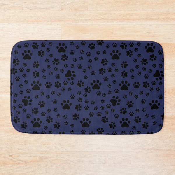 Item preview, Black Paw Prints on Dark Blue designed and sold by KSimpson838.