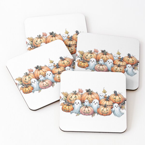 Item preview, Pumpkin and Ghosts | Cute Kawaii Halloween Design | Spooky Cute Pumpkin Ghost Illustration designed and sold by SUBBRAND.