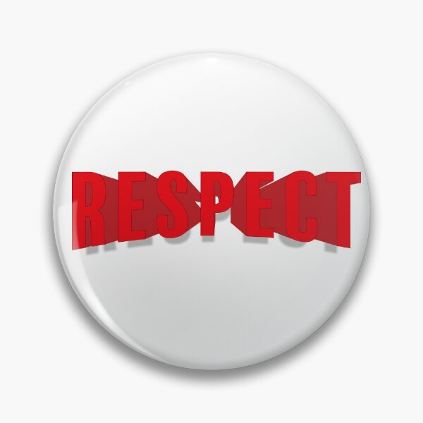 Item preview, RESPECT in bright red with 3D effect – a visual statement designed and sold by Sim-PX.