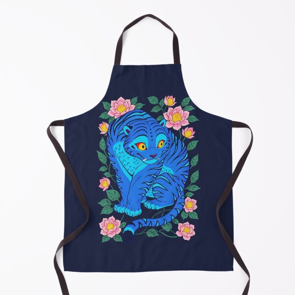 Item preview, kpop blue tiger japanese floral art designed and sold by LgndryPhoenix.