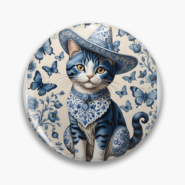 Item preview, Adorable ceramic cat wearing a Mexican sombrero designed and sold by Ponted.