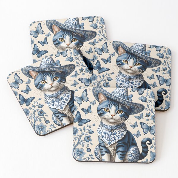 Item preview, Adorable ceramic cat wearing a Mexican sombrero designed and sold by Ponted.