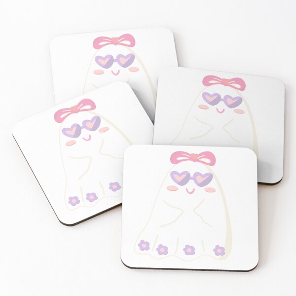 Item preview, Halloween Ghost kawaii with heart shaped glasses Doodle hand drawn  designed and sold by DesignByAo.