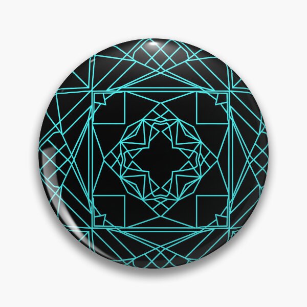 Item preview, Cyan Symmetry: Abstract Geometric Line Art  designed and sold by Vrixat.