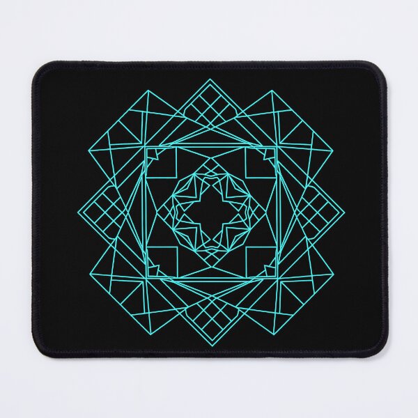 Item preview, Cyan Symmetry: Abstract Geometric Line Art  designed and sold by Vrixat.