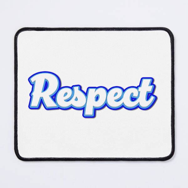 Item preview, Respect – Playful typography with white strength and blue aura designed and sold by Sim-PX.