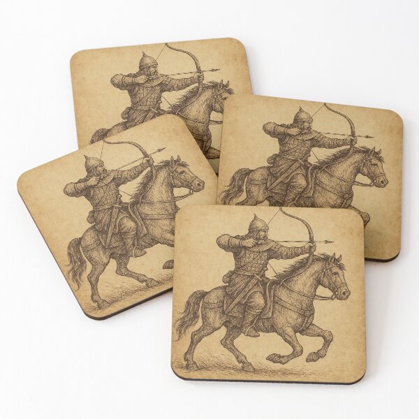 Item preview, Medieval Horse Archer Vintage Illustration designed and sold by photoparadise22.