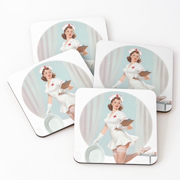 Item preview, Retro Nurse Pinup – Bedpan Ballet Pose designed and sold by Lightning-Lace.