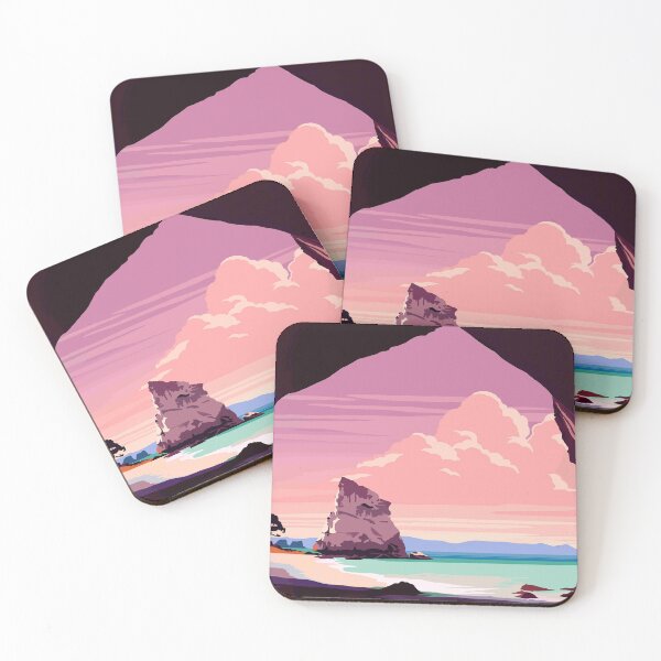 Item preview, Pink Clouds over Coastal Rock designed and sold by Roundspace3789.