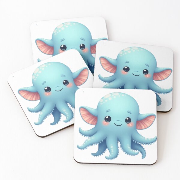 Item preview, Cute Dumbo Octopus Kawaii Sea Creature designed and sold by Bareradesigns.
