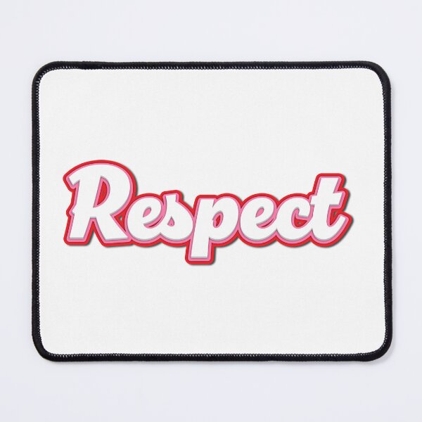 Item preview, RESPECT in bold 3D comic font with white interior and pink-red neon shine – striking & strong designed and sold by Sim-PX.