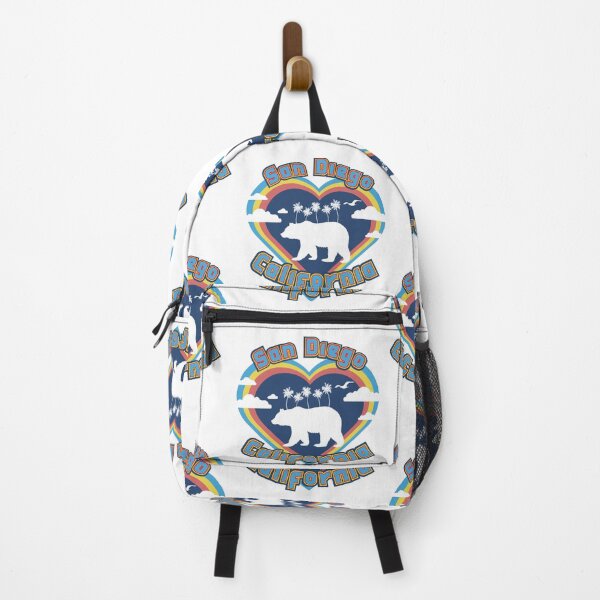 Item preview, San Diego California Bear Hearts in Blue on White designed and sold by Holy Coast Threads (Formerly ChristianFlower).