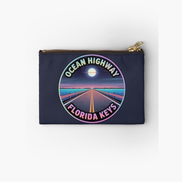 Item preview, Ocean Highway Florida Keys – Neon Night Immersive Sticker designed and sold by Horizon Tales.