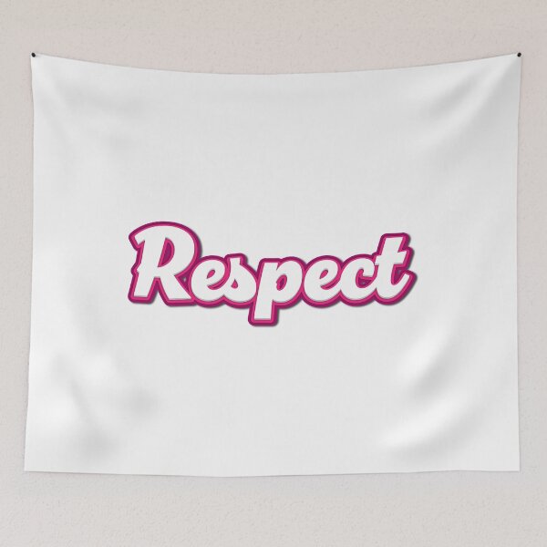 Item preview, RESPECT as a trendy 3D lettering with a pink outline in comic style – striking, cheeky and memorable designed and sold by Sim-PX.