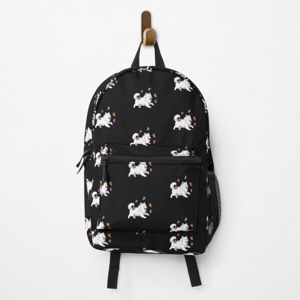 Item preview, Happy Samoyed Playing with Butterflies – Cute Dog Lover Design designed and sold by TANMIRET ⭐️⭐️⭐️⭐️⭐️.