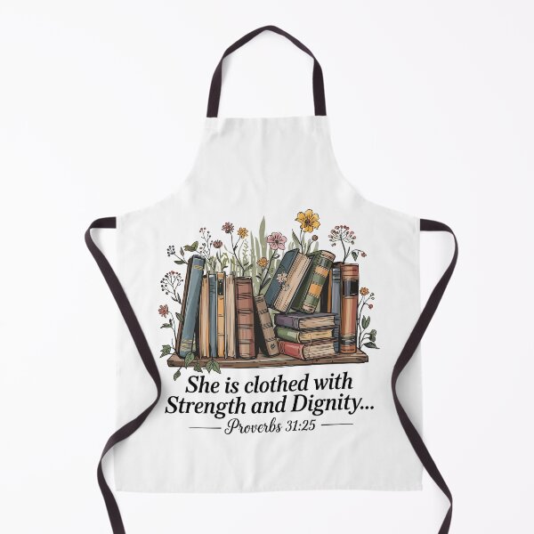 Item preview, She Is Clothed with Strength and Dignity | Proverbs 31:25 Bible Verse | Christian Floral Book Design designed and sold by HahaHandlesHub.