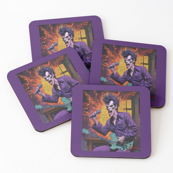 Item preview,  "Gothic Rocker: Ferocious Vampire Figure with Electric Guitar" designed and sold by Artisticanvas.