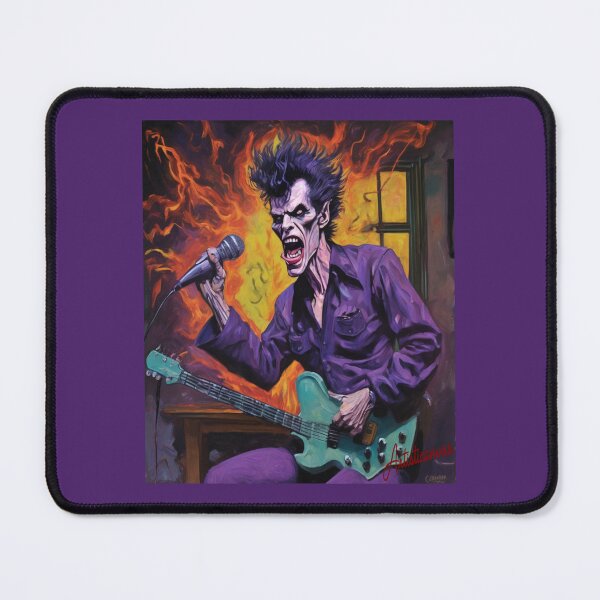 Item preview, "Gothic Rocker: Ferocious Vampire Figure with Electric Guitar" designed and sold by Artisticanvas.