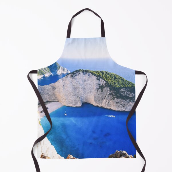 Item preview, Aerial view of Navagio bay, beach, and famous shipwreck on Zakynthos island, Greece seascape color photographic art print designed and sold by Jéanpaul  Ferro.