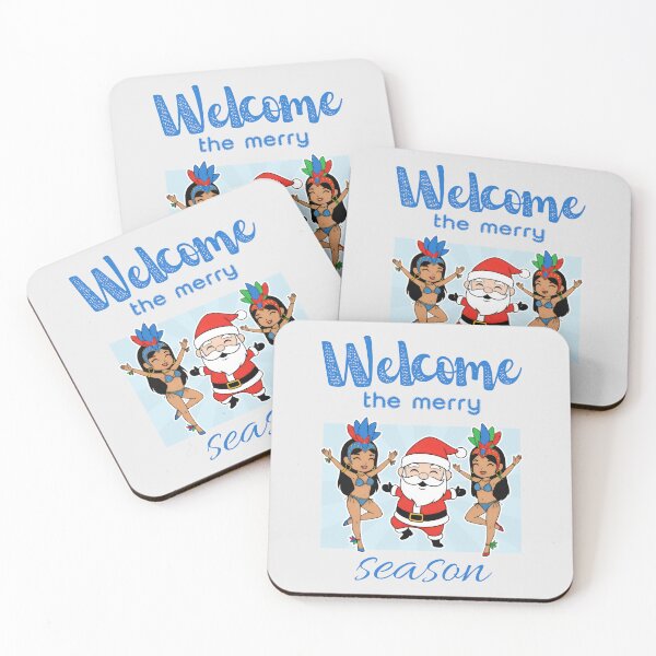 Item preview, Dancing Santa with Samba Dancers in a Festive Carnival Scene designed and sold by SplashTastic.