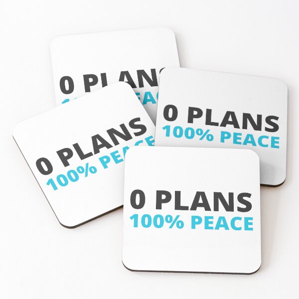 Item preview, Zero Plans 100% Peace | Chill Minimalist Quote Design designed and sold by SunnyIris.