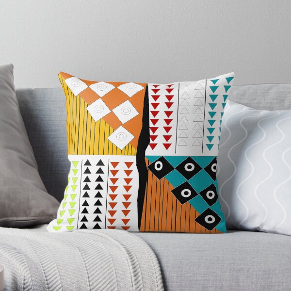 African Print Throw Pillow