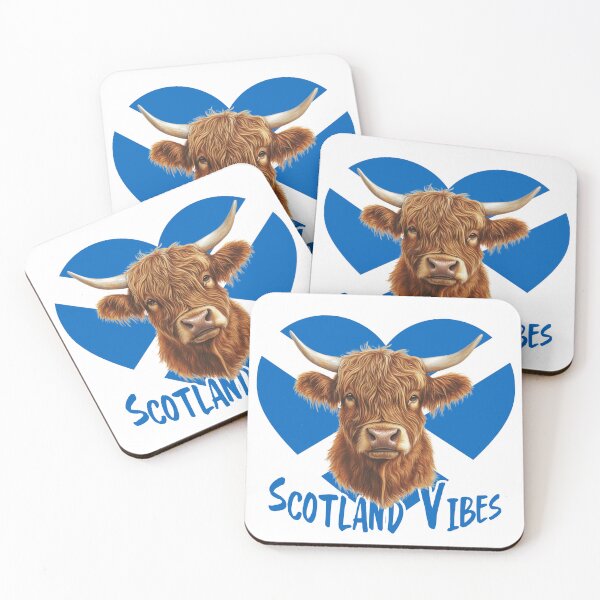 Item preview, Highland Cow Love – Scotland vibes with heart and flag designed and sold by pod24.