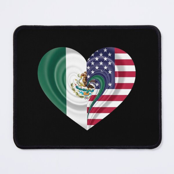 Item preview, United Hearts: Mexican & USA Flag Fusion Art designed and sold by Amelia Design.